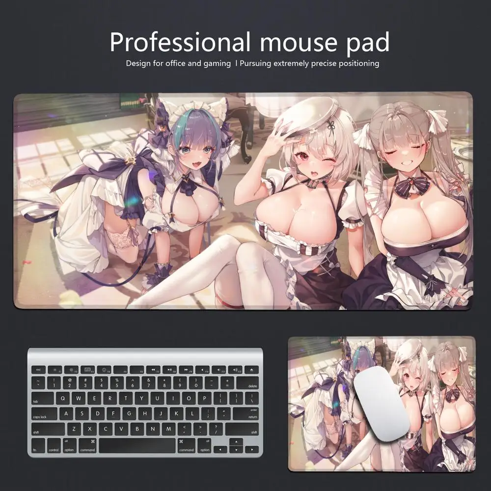 

Azur Lane Maid игра Красивые узорыОфисный компьютерный стол Коврик Стол Клавиатура Большой коврик для мыши Подушка для ноутбука Nonsl-ip Декор