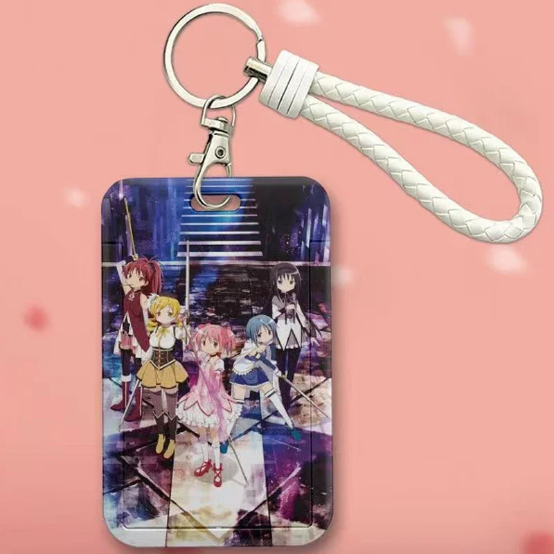 2025 Anime Kawaii Portable ID Card Holder Bus Cards Cover Case Office Work Key Chain Key ring Tool Christmas present