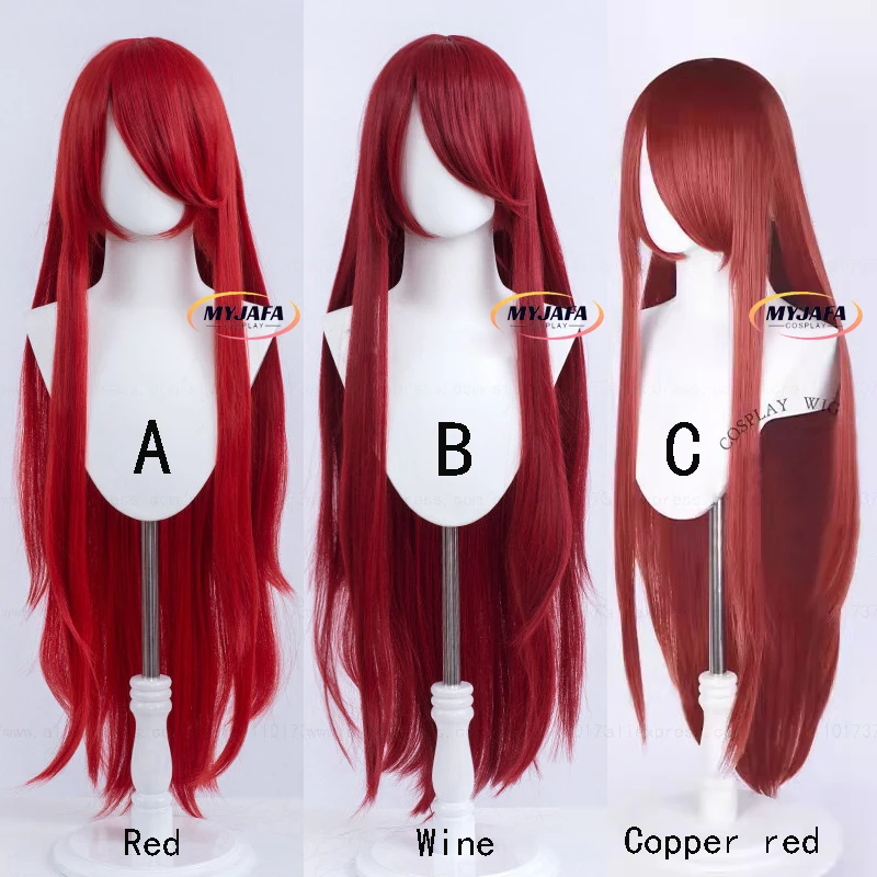 100cm Long Straight Cosplay Wig Anime Compatible Universal Omnipotent Solid Color Heat Resistant Synthetic Hair Wigs + Wig Cap