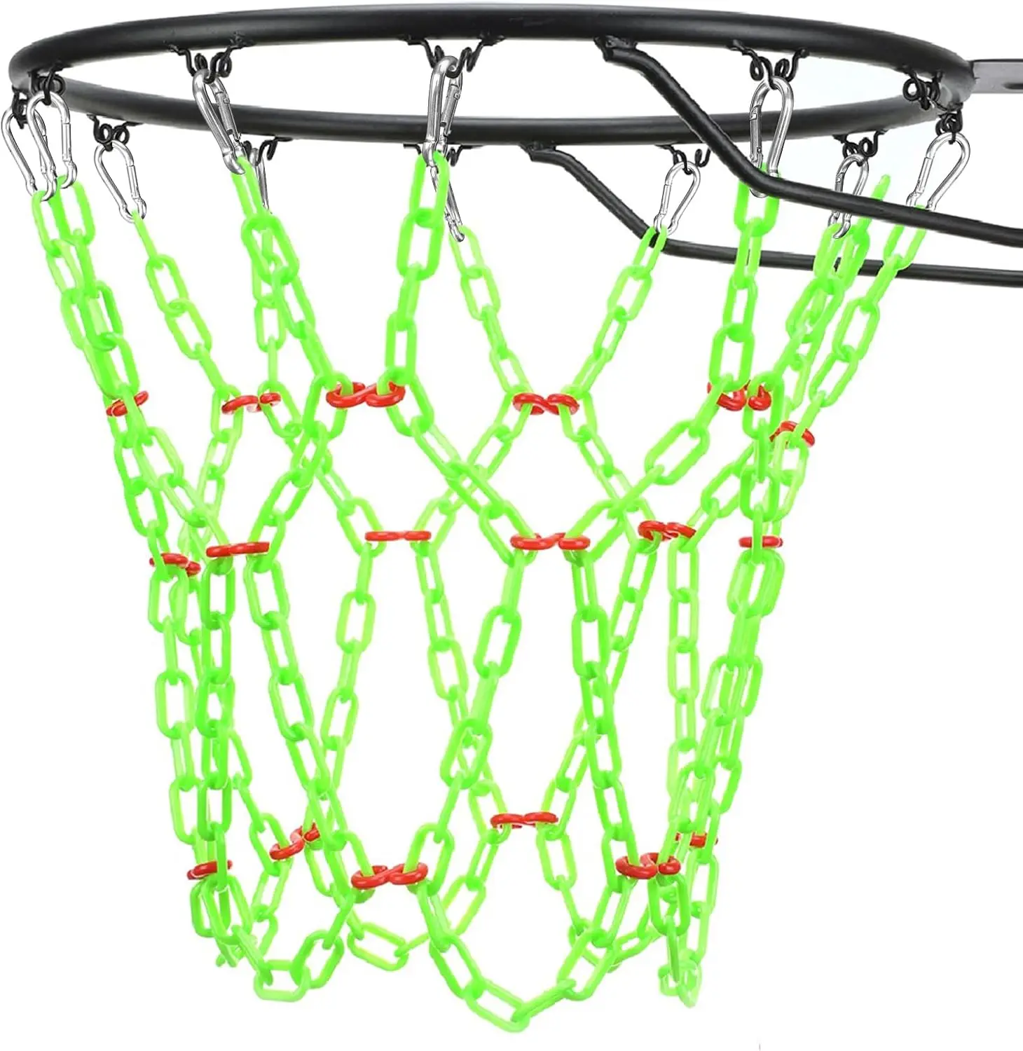 

Heavy Duty Basketball Net Replacement, Resin, Anti-Rust, Indoor Outdoor, Standard 12-Ring