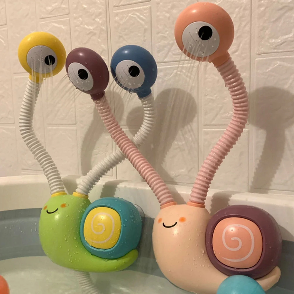 Juguetes de baño automáticos para bebé, bañera infantil, cabezal de aspersor, ducha de agua de plástico de caracol