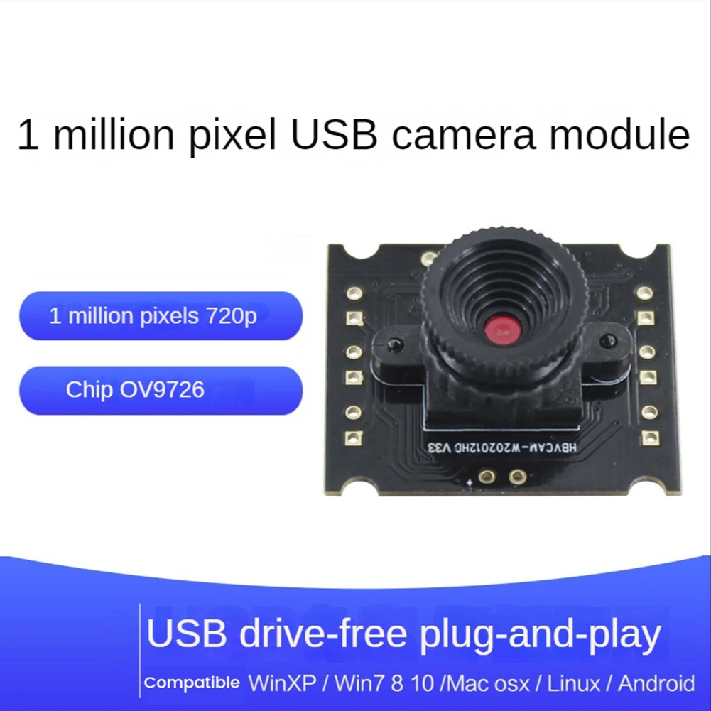 OV9726 Camera Module USB Camera Module 1M Pixes USB Free Driver CMOS Sensor 70 Degrees Vision 2.8Mm Focal-Distance