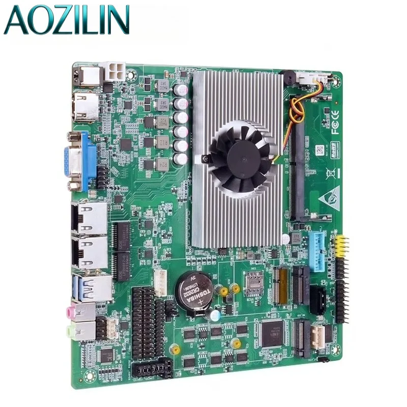 AOZILIN Industrial Mini ITX X86 Embedded Motherboard N100 N150 N305 Dual LAN 6COM DDR4 16GB LVDS HD VGA For Kiosk Equipment