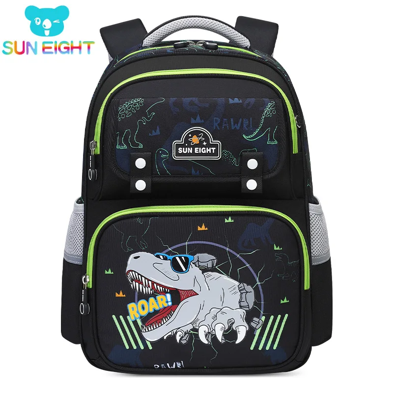 SUN EIGHT 2024 NEW Orthopedic Backpack Boy School Backpack Cartoon Pattern Kids Backpacks 16inch（40.5cm)