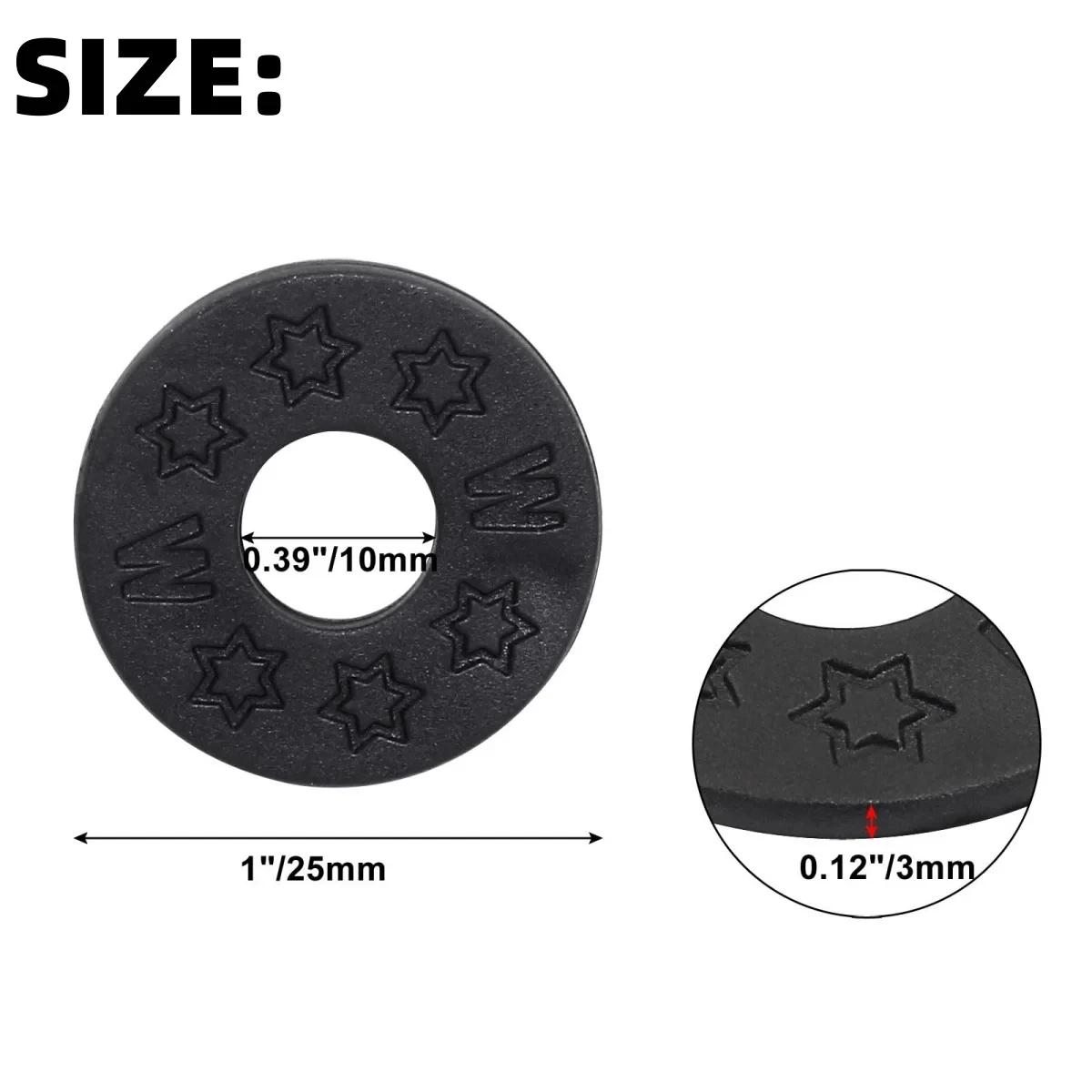 Miwayer 10 Pcs Guitar Rubber Strap Locks, Anti Slip PE Pads, Secure and Safe, Compatible with Acoustic Electric Guitar Protect