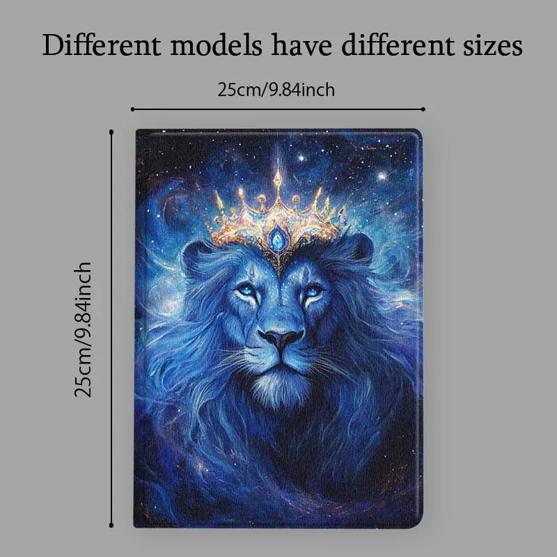 الأسد الكوني تاج غالاكسي لجهاز iPad Pro Air 5 4 3 13 11 8 7 6 5 10th 7th 6th 10.5 12.9 10.9 حافظة كمبيوتر لوحي