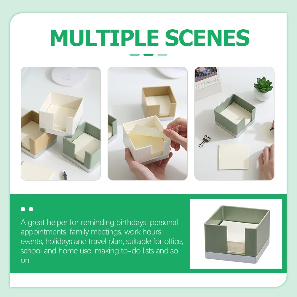 

1 set Paper Sorting Box Memo Pad Holder Desktop Organizer Mini Office Dispenser Case Kit Study Travel Plan