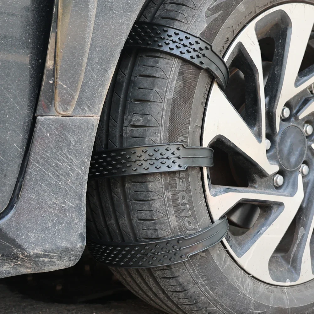 Car tire anti-skid chains winter thick anti-skid zip ties, emergency universal sedan off-road vehicle zip ties, anti-skid chains