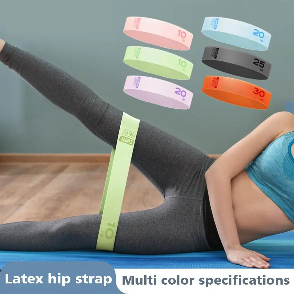 Yoga Elastic Bands Portable Pilates Hip Circle Expander Latex Fitness Gym Bands Resistance Family Tension Belt Exercise C6Q7