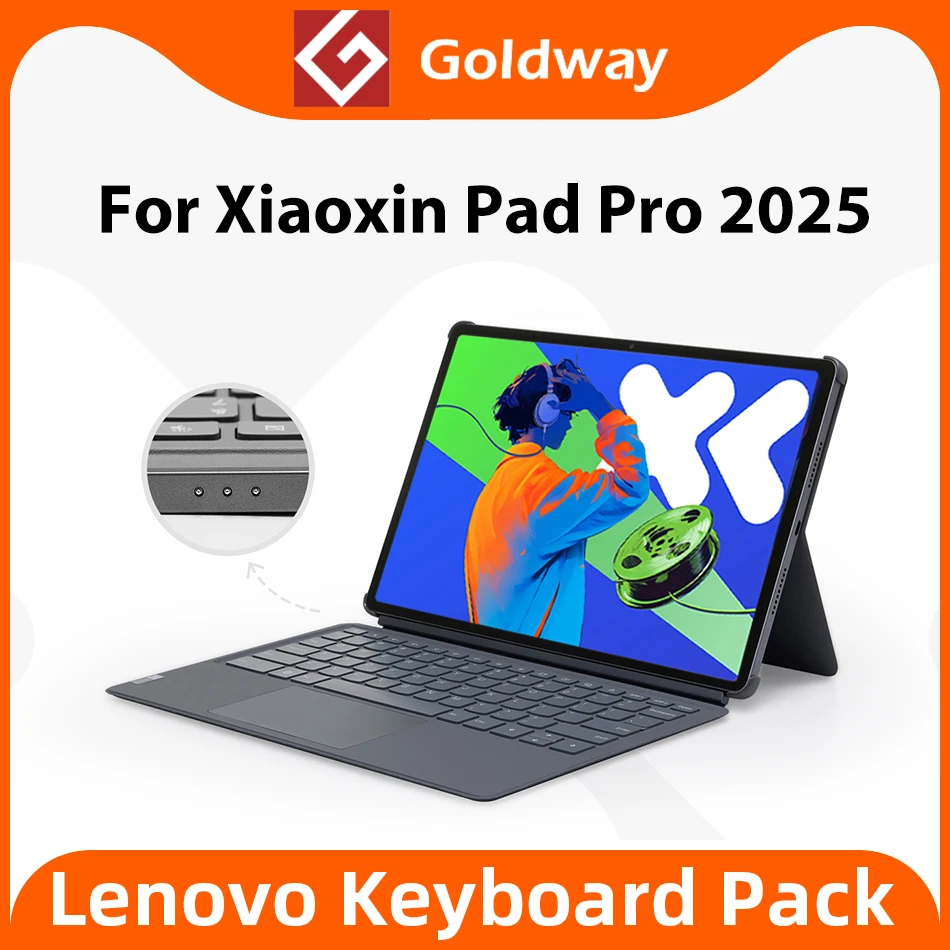 Original Lenovo Xiaoxin Pad Pro 2025 12.7 Keyboard Bracket Stand Magnetic Touchpad Tablet Protective Case Pen Slot Smart Cover