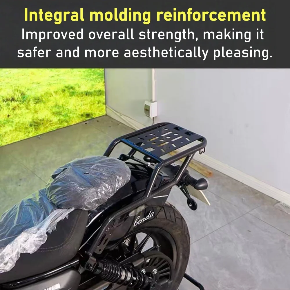 For Benda Chinchilla 450/500, after installing the accessory, the rear rack, the rear backrest and the rear luggage rack