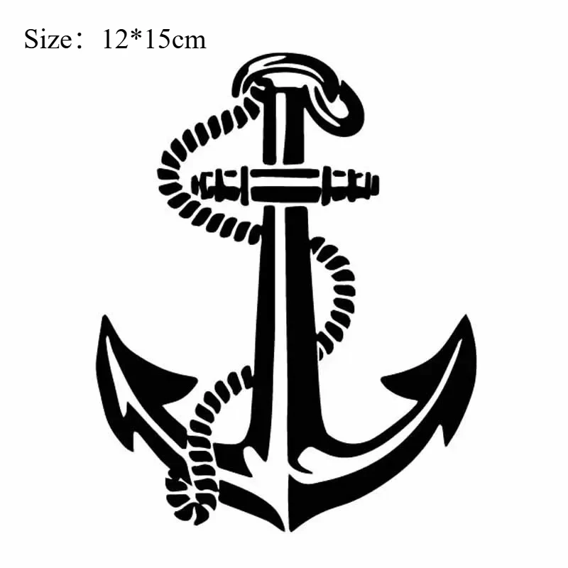 Creativity Car Stickers 3D Ship Boat Anchor Rope Delicate Seaman Travel Decal Appearance Modeling Decoration 12*15CM