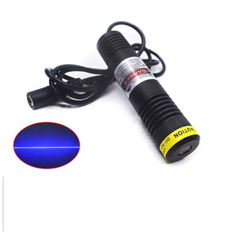 Non-focusable Waterproof 450nm 80mw Industrial Blue Laser Diode Module 22x100mm