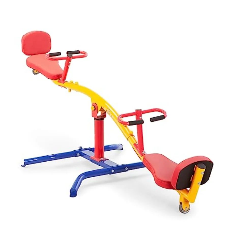 

Spinning Teeter Totter - 360-Degree Rotation Seesaw with Impact Absorbing Seats - Backyard Playground Equipment, TT-360