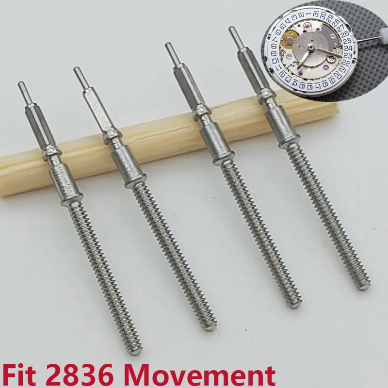 

316 Stainless Steel Watch Crown Stem Spare Parts Fits 2836 Movement Watch Replacement Repair Watch Crown Stem Parts