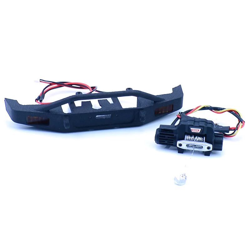 LED Front Bumper and Winch Controller for 1/18 RC Crawler Car HPI Venture 1985 Hilux SR5 RC Remote Control Model Car