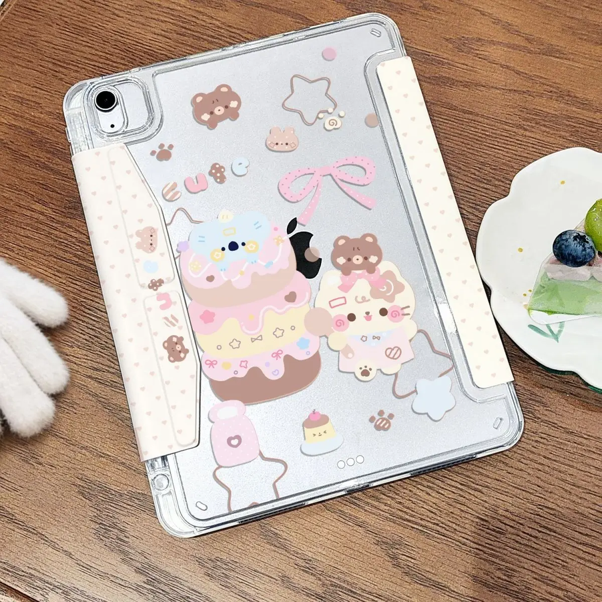 Cream Ice Cream Cat Star Bear Polka Dot For iPad Pro Air M5 M4 M3 M2 13'' 2 1 11th A16 12.9" 10 9 8 7 6 5 Th Mini 7 6 8.3" Case 4