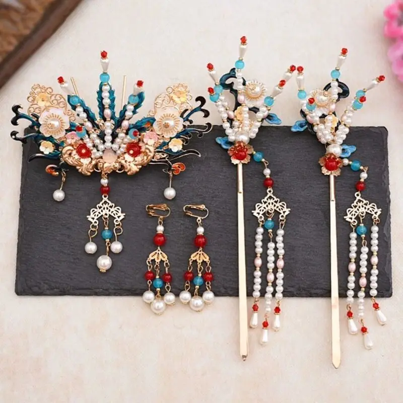 

Chinese Style Hair Accessories for Women Hanfu Headdress Set