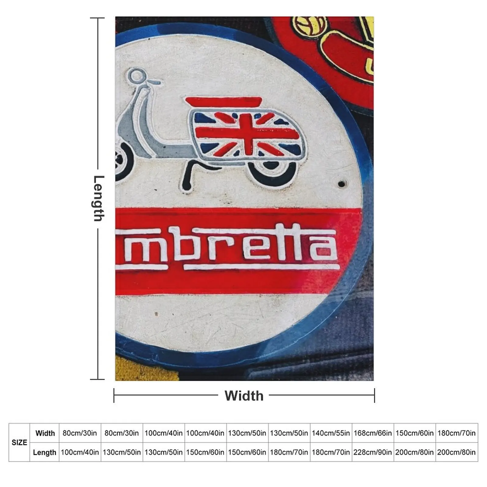 vintage Lambretta advertising signs Throw Blanket Personalized Gift Softest Thins Sleeping Bag Bed Soft Big Blankets