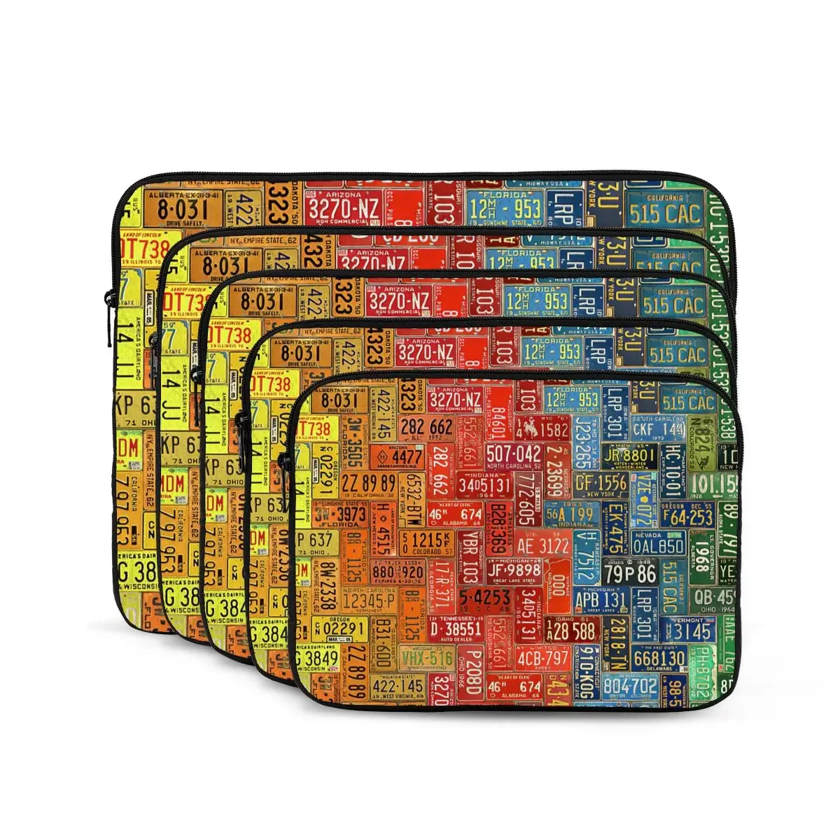 Plaques de planificateur des États-Unis, motif de carreaux colorés, housse pour ordinateur portable, étui pour iPad, sac à manches portable, art