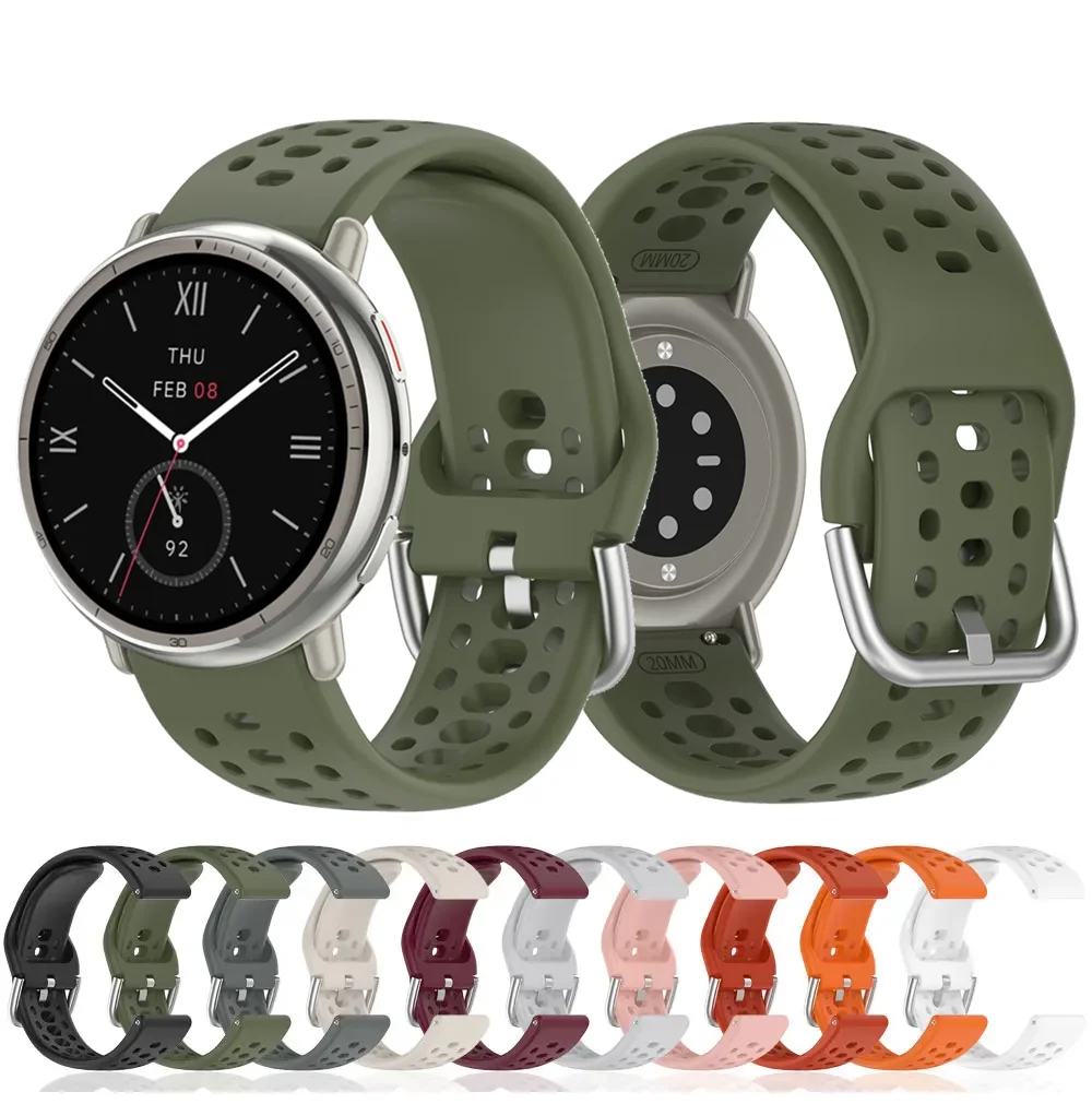Sport Silicone Strap For Amazfit Active 2 Original breathable Bracelet Intelligent Correa Amazfit Active2 Watchband accessories