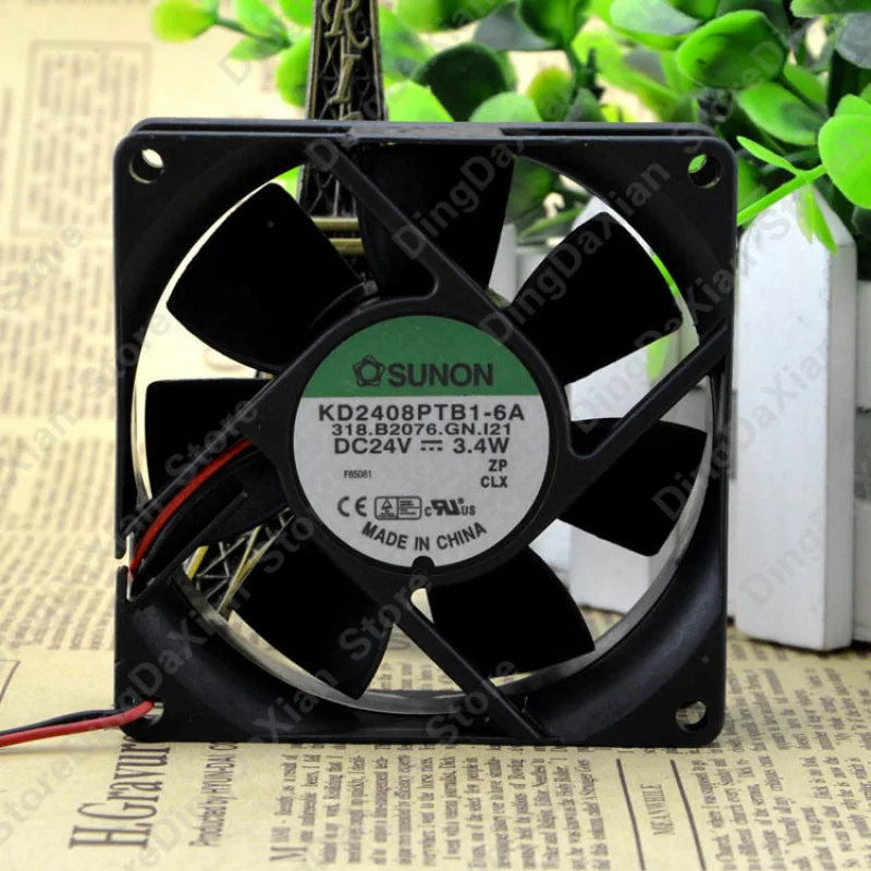 D 1PCS For SUNON KD2408PTB1-6A | DC24V 3.4W 2-Wire Case Fan 80×80×25mm 8CM