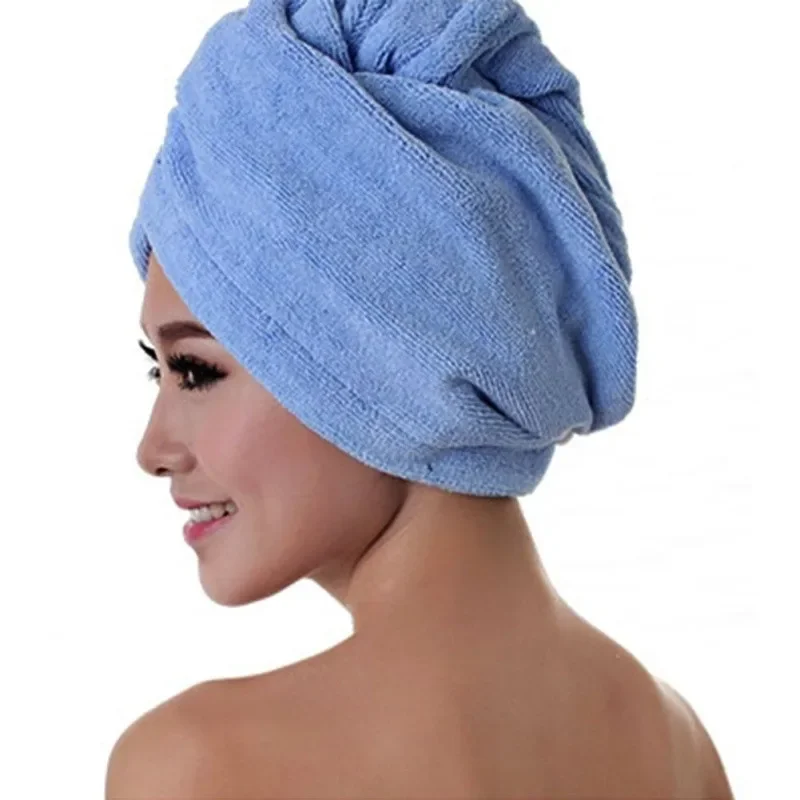 Ladies Hair Drying Cap Microfiber Fabric Thickening Super Absorbent Quick-drying Hair Shower Pack Turban