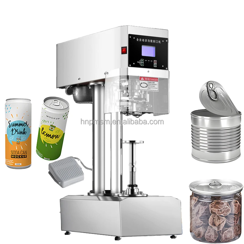 

230V Tin Can Sealing Machine for Food Aluminum Lid Packaging Commercial Can Seamer for Desserts and Pressure Cans