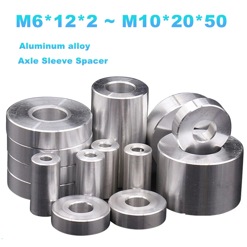 M6.2 M8.2 M10.2 M12.2 Aluminum Kit Unthreaded Flat Washers & CNC Bushings for Industrial Machinery (1.5mm-50mm OD)