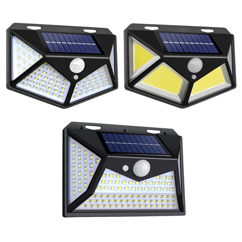 

100 LED Solar Wall Lights Outdoor Solar Lamp PIR Motion Sensor Solar Powered Sunlight Street Light for Garden Decoration Tools