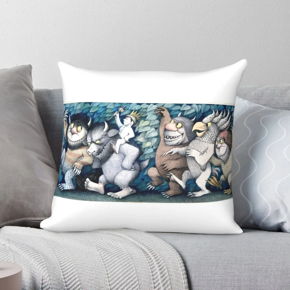 

Where The Wild Things Are Rumpus Pillowcase Polyester Linen Velvet Pattern Zip Decor Throw Pillow Case Bed Cushion Cover 18"