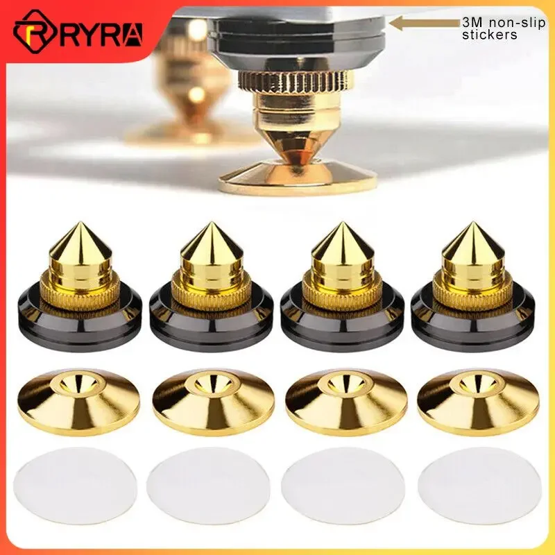 Speakers Stand Feet Foot Pad Pure Copper Silver Loudspeaker Box Spikes Cone Floor Foot Nail 30*27mm