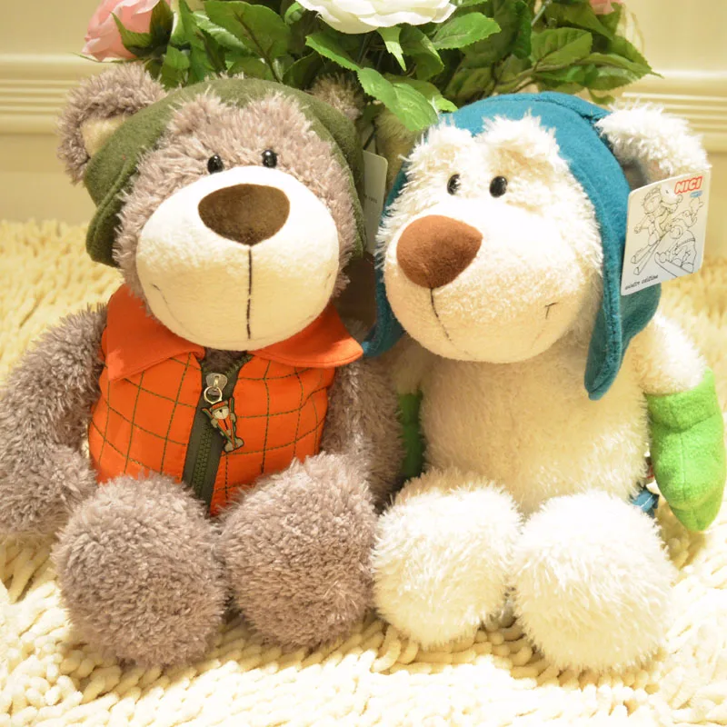 NICE Skiing Sport Ted Bear Brother Teddy Dress Ski Plush Toy