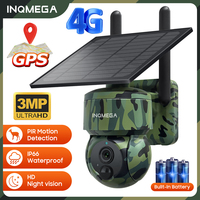 INQMEGA 3MP HD Night Vision Camera Outdoor GPS Camera 4G SIM Outdoor Low Power Solar Security Camera 360° Hunting Security Camer