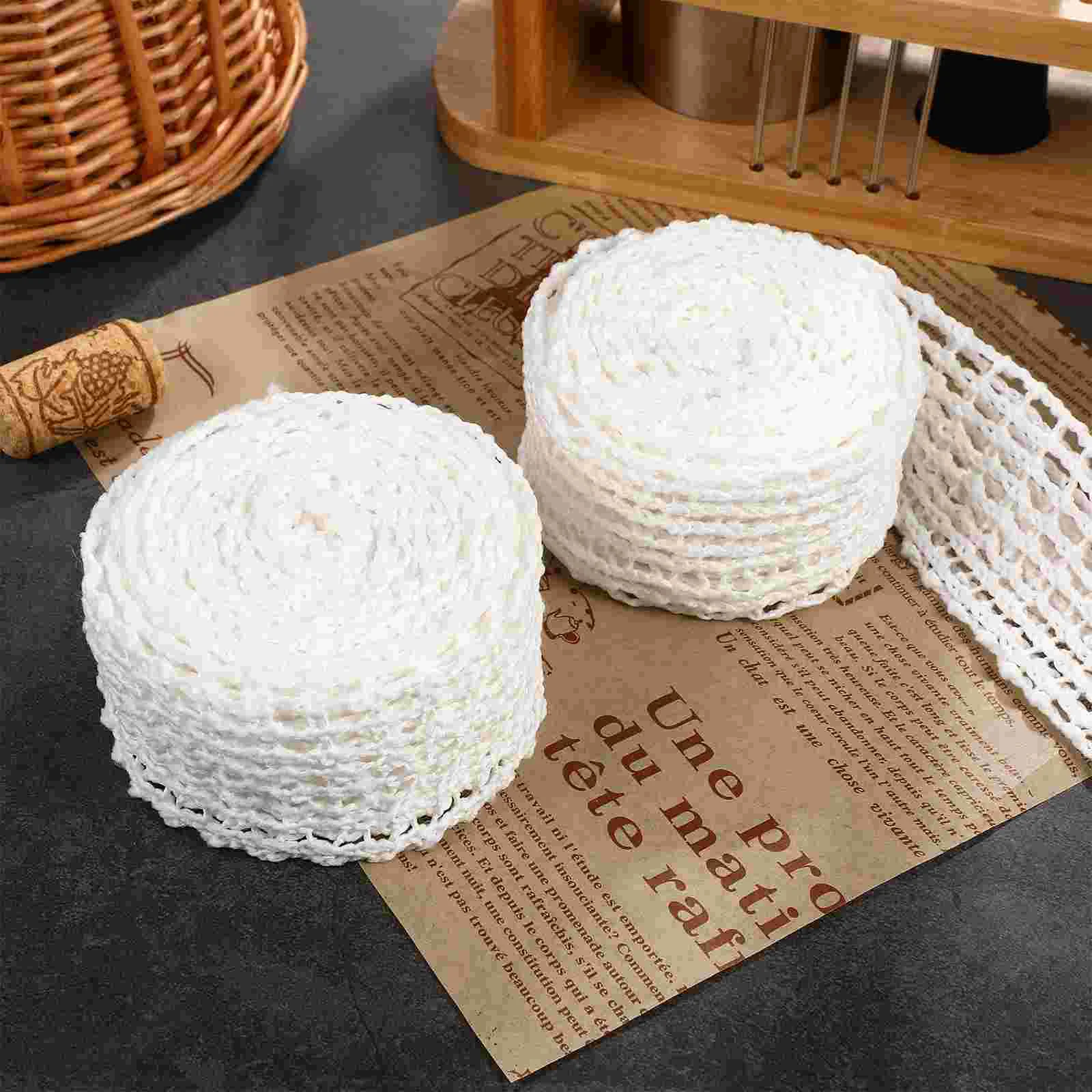 2 Rolls Bleached Cotton Netting Char Siew Braided Rope Kitchen Supplies Twine Butcher for Meat Cooking