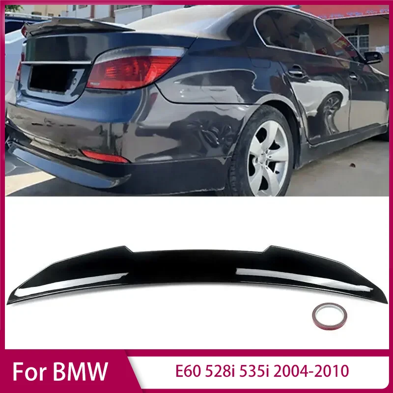 

Стильный спойлер для багажника BMW E60 528i 535i 2004-2010 PSM, фиксированный спойлер для крыла губы, заднее крыло багажника, украшение автозапчастей