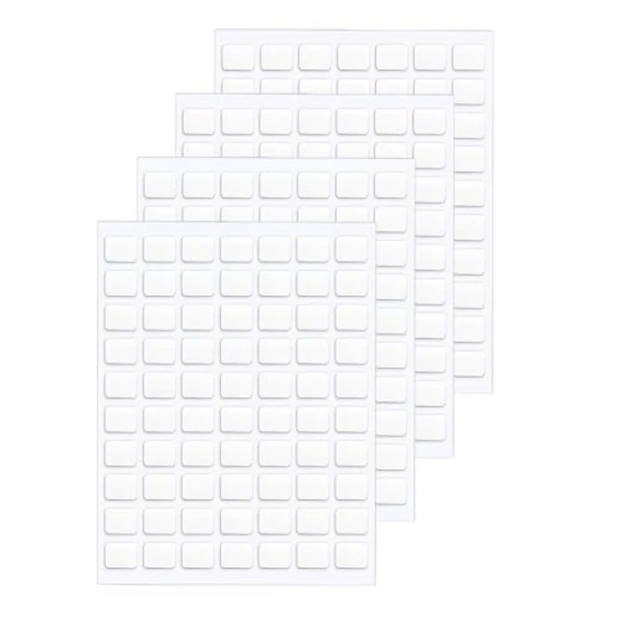 560 Pcs Double Sided Sticky Dots, 8 x 10 mm Square Clear Putty Tape Clear Removable Dots Tape, Waterproof Balloons No Trace Adh