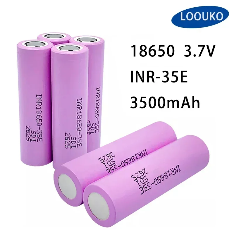 

2024 New 100% made in Korea 18650 3500mAh 10A discharge INR18650-35E 3.7v 18650 battery rechargable Battery