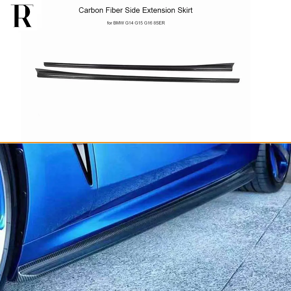 

3D Style Carbon Fiber Side Bumper Extension Skirt Splitter for BMW G14 G15 G16 F91 F92 F93 840 850 M8 19-UP