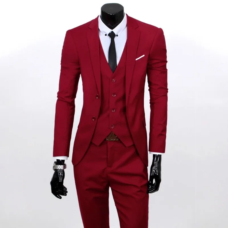 

Groom Suit Men's Three-piece Set British Casual Business Suit Men's Wedding Dress Slim and Handsome Summer