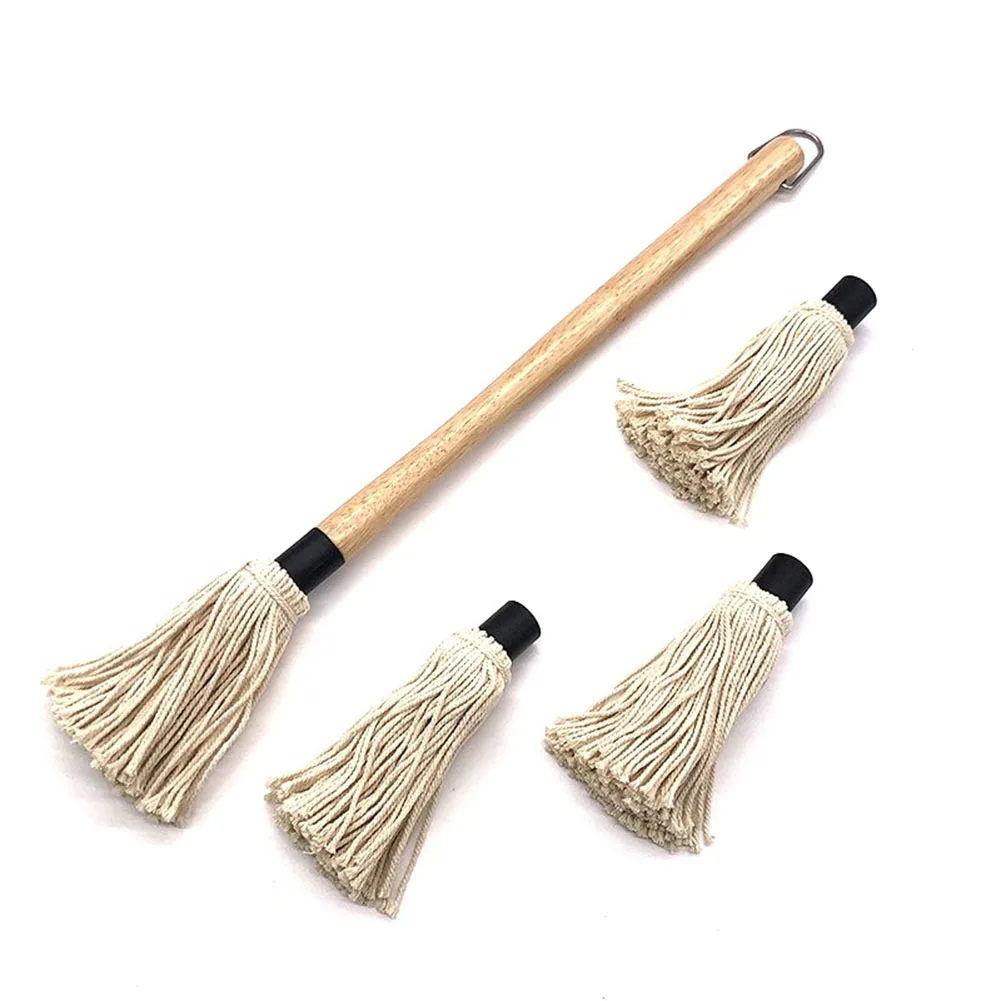 

Barbecue Sauce Brush BBQ Mop Brush Set Backyard Barbecue Convenient Hanging Loop Ergonomic Grip Heat-Resistant Handle