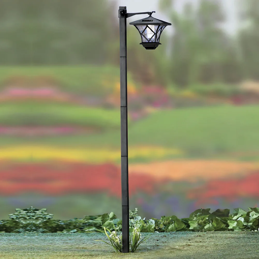 

1.5m Solar Floor Lamp 2 in 1 Solar Lamp Post Light Vintage Street Lights Decorative Floor Lamp for Front and Back Doors