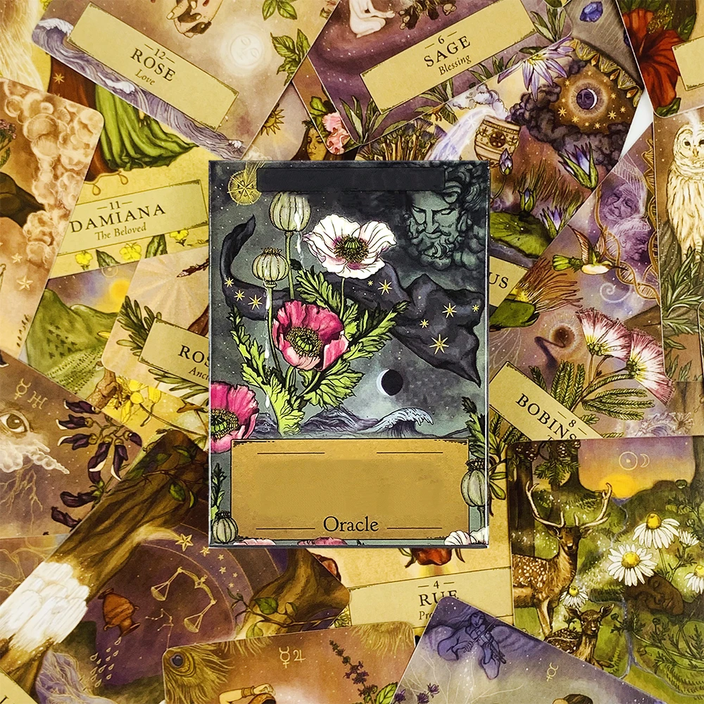 Oracle Deck A 55 Cards Family Gathering Divination Board Playing Game,Vibrant Illustrations, Great For Meditation & Party Games - view 3