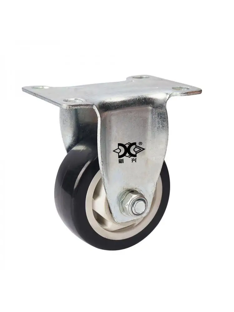 1Pc 3-inch Double Bearing Printed Pattern Universal Wheel With Brake Silent Wheel Trolley Caster Universal Wheel