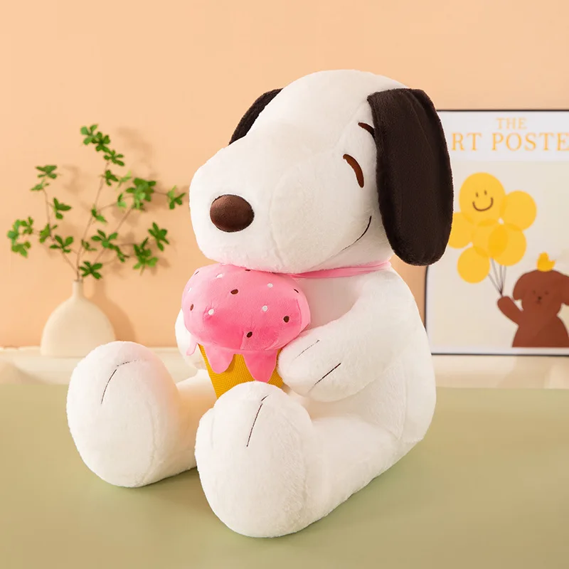 Kawaii Plüsch Puppe Snoopy Sitzendes Cartoon Spielzeug für Kinder Geburtstagsgeschenk Niedliches Kissen Pal für Kinderliebhaber Geschenk