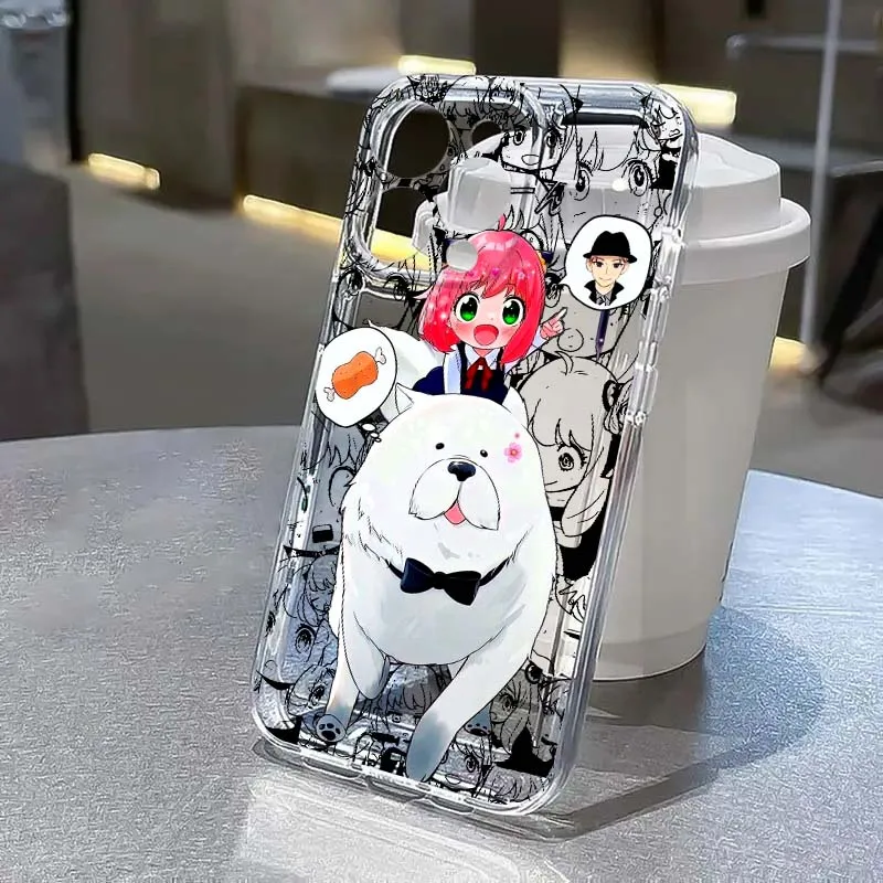 

SPY x FAMILY Anime Art Cartoon For Apple iPhone 17 16 15 14 13 12 11 Air Pro Max Plus Mini Transparent Soft Phone Case