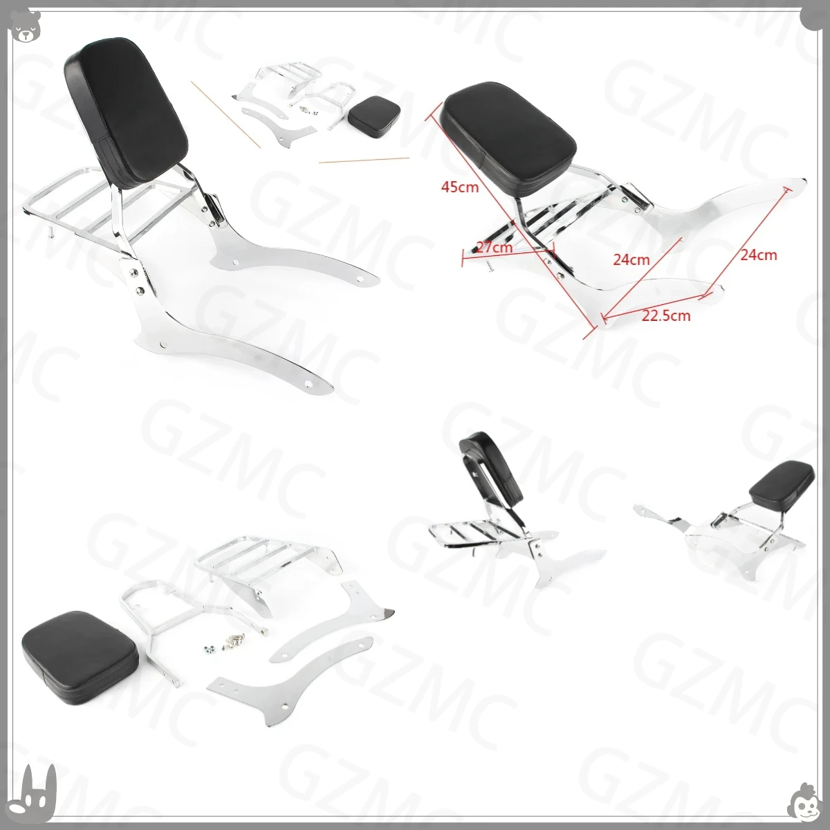 Хромированная спинка для мотоцикла Yamaha Vstar XVS1100 Classic Dragstar XVS 1100 Classic 2000-2011, спинка, багажник Sissy Bar Хромированная спинка для мотоцикла Yamaha Vstar XVS1100 Classic Dragstar XVS 1100 Classic 2000-2011, спинка, багажник Sissy Bar