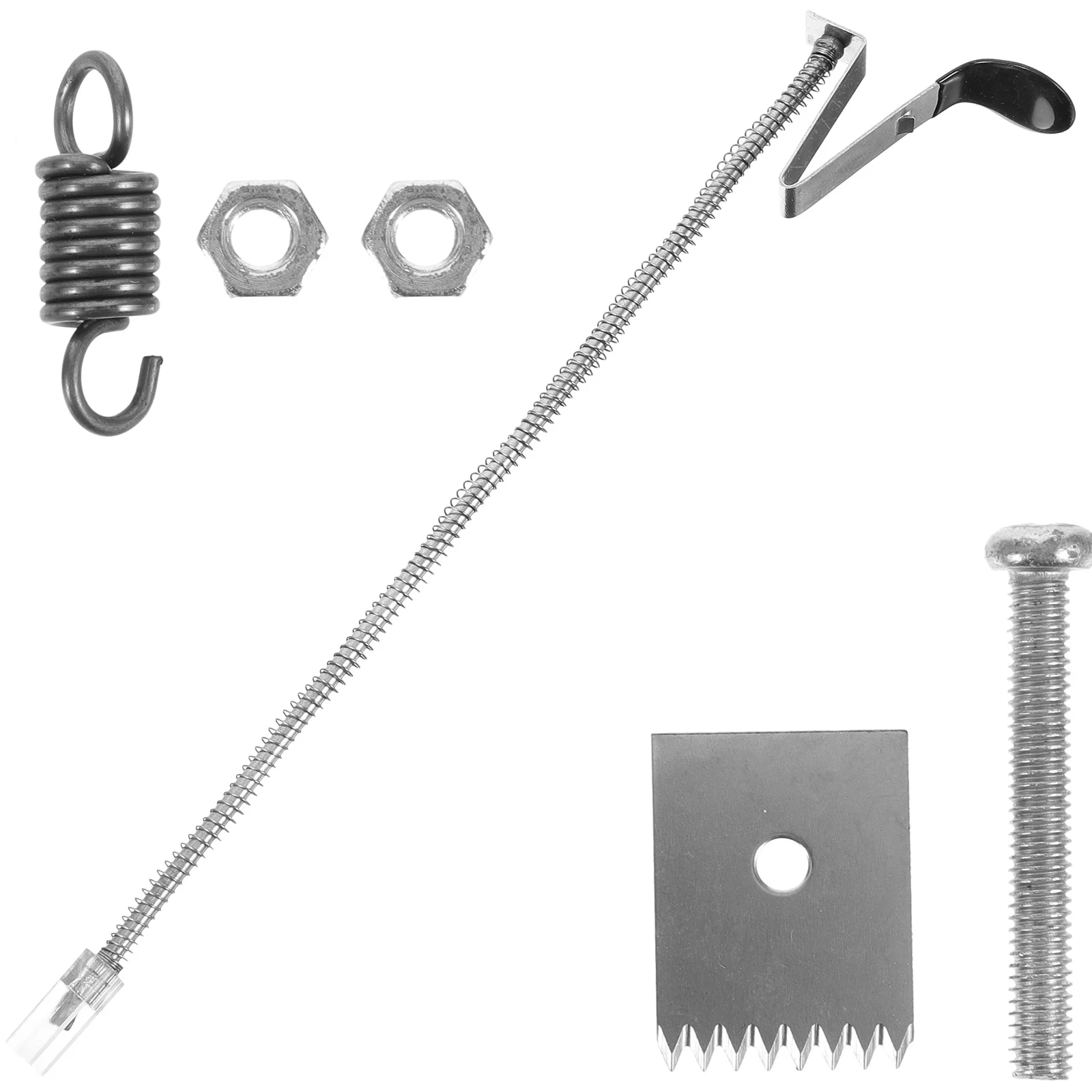 1 Set Aksesori Mesin Pengikat Tanaman Rambat Mentimun Pisau Pengikat Tanaman Baja Tahan Karat Pin Tekan Pegas Bagian Alat Berkebun Efisien