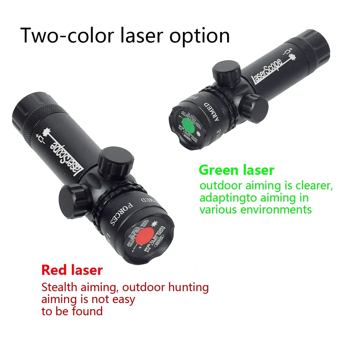 Taktisches Zielfernrohr Rot-Grün-Punkt Laser-Kalibrierungsvisier Einstellbares Jagd-Laserzubehör Laser-Ortungsgerät für 20mm-Schiene – Detail 3