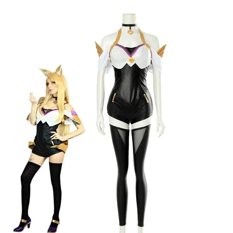 

LOL KDA Cosplay Costume K/DA Ahri Cosplay Costume Game Ahri Outfit LOL KDA Group Women Costume Halloween